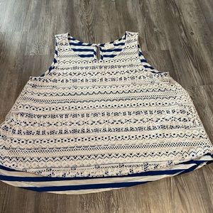 Anthropologie Lace Tank Top Size Small